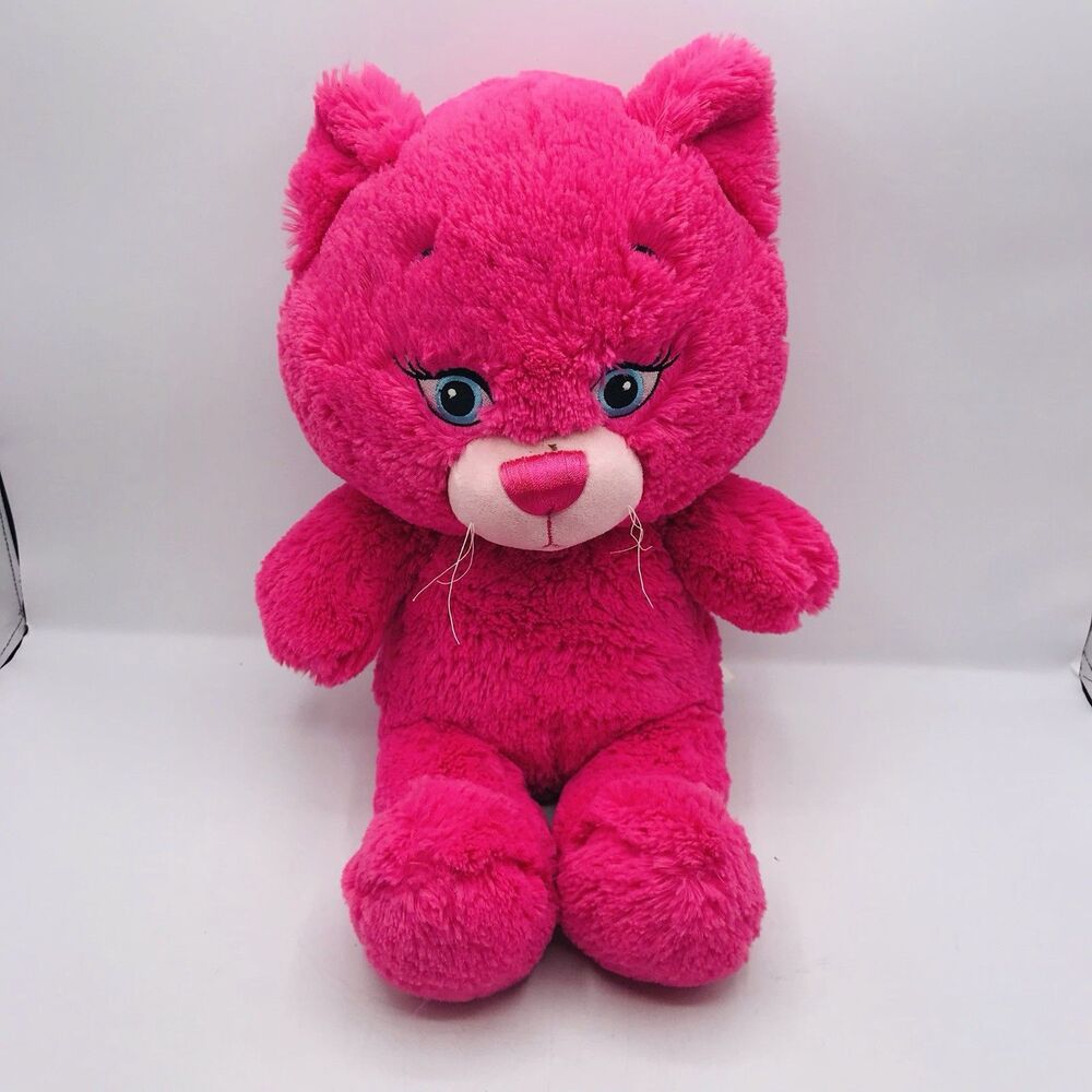 BUILD-A-BEAR-Cat Plush-19" Pink Kitty Cute Cozy